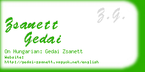 zsanett gedai business card